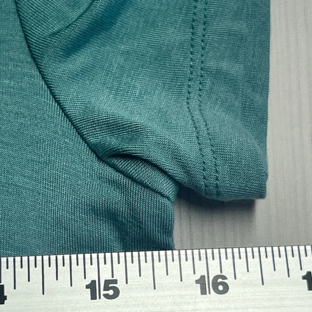 Babaton Everyday T-Shirt Womens Small Teal Solid Short‎ Sleeve Crop Top Basic